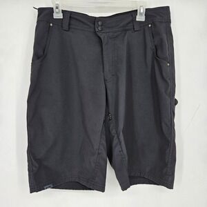 Zoic Shorts Mens Medium‎ Black Cycling Adjustable Waist Zipper Pockets Biking